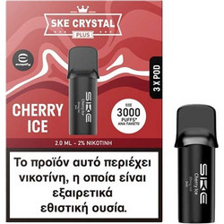 SKE Crystal Plus Pod Cherry Ice 20mg 2ml (Κεράσι & Πάγος) (3 τεμ.)