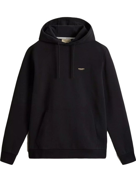 WOOLRICH LOGO INTERLOCK HOODIE ΦΟΥΤΕΡ CFWOSW2002MRUT5195-100W-BLACK