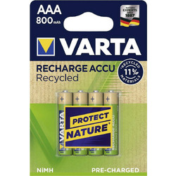 Varta Recharge Accu Recycled AAA 800mAh 4τμχ