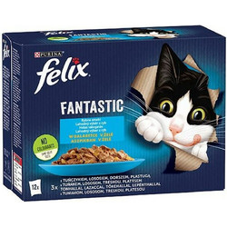 Purina Felix Fantastic Adult with Salmon & Codfish in Jelly 12x85gr