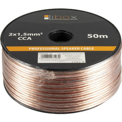 Libox Kabel glosnikowy 2x1,50mm LB0008-50 audio cable 50 m Transparent