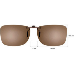 Sunglasses CLIP ON ΓΙΑ ΚΟΚΑΛΙΝΟ ΚΑΙ ΜΕΤΑΛΛΙΚΟ ΣΚΕΛΕΤΟ 12782/BROWN/56