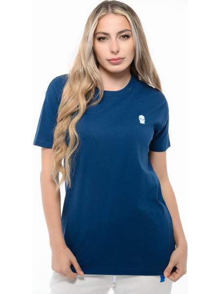 Ghetto Navy Blue T-Shirt Mask White Logo | Unisex Streetwear