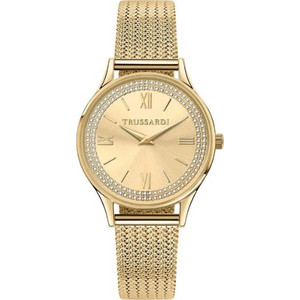 Trussardi T-Star Γυναικείο Ρολόι με Χρυσό Μεταλλικό Μπρασελέ R2453152506 Trussardi T-Star Γυναικείο Ρολόι με Χρυσό Μεταλλικό Μπρασελέ R2453152506