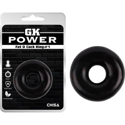 Chisa Novelties Fat O Cock 1 Ring Ελαστικό Δαχτυλίδι Πέους Σιλικόνης 5.4cm Μαύρο
