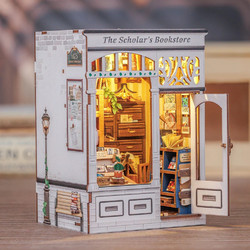 Cutebee The Scholar's Bookstore 3D Book Nook DIY 168 Κομμάτια 17cm