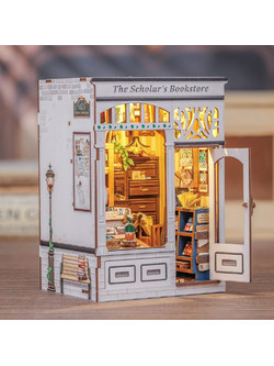 Cutebee The Scholar's Bookstore 3D Book Nook DIY 168 Κομμάτια 17cm