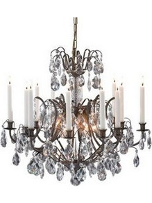 KRONOVALL Chandelier 6L Antique/Brilliant