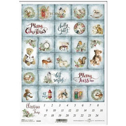 Ριζόχαρτο Christmas calendar 21x29.7εκ. (ITD-R1640)