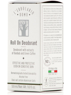 L'Erbolario Uomo Ανδρικό Αποσμητικό Roll On Χωρίς Αλουμίνιο 50ml