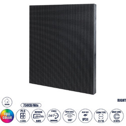 ILLUMINA 41044 Module για Οθόνες Video Wall 25x25cm 96x96px P2.6 LED 40W 3840Hz 9216 Dots 750cd/m Nits DC 5V Εσωτερικού Χώρου IP31 Full Color S1/16 14Bits - Kinglight SMD1415 - Δεξί - Μ25 x Π1.2 x Υ25