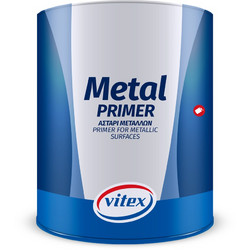 Vitex Metal Primer Ακρυλικό Αστάρι Διαλύτου Λευκό 5lt