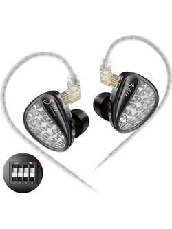 KZ ZA12 Ακουστικά Ψείρες In-Ear Μαύρα