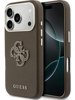 Guess FW Resin Logo Back Cover Brown (iPhone 18 Pro Max / 17 Pro Max)