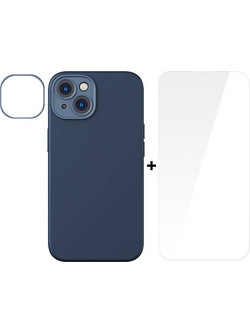 Baseus Case + Screen Protector Liquid Gel Apple iPhone 14 Plus /blue/