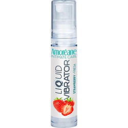 Amoreane Strawberry Liquid Vibrator Λιπαντικό Gel Νερού Κόλπου Πρωκτού & Μασάζ 10ml