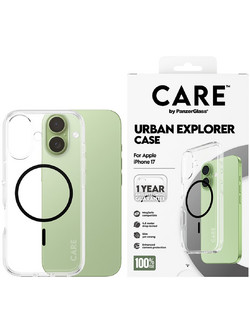 Διάφανη Θήκη CARE by Panzerglass Urban Explorer με Black MagSafe για iPhone 17