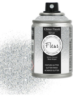 Fleur Glitter Finish Σπρέι Silver 100ml