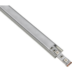 GLOBOSTAR(R) ALP-LINEAR CURBARIO 70802-1M Επιφανειακό Εύκαμπτο Προφίλ Αλουμινίου με Λευκό Γαλακτερό Πατητό Κάλυμμα για Ταινίες LED IP20 - Ασημί & Λευκό - Μ100 x Π1.8 x Υ0.5cm