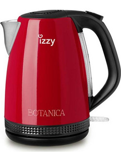 Izzy Botanica IZ-3003 Ανοξείδωτος Βραστήρας 1.7lt 2200W Κόκκινος