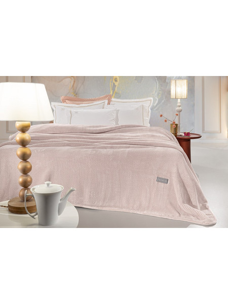 Κουβέρτα Cheval Pudra 160x220 - Guy Laroche Σομόν
