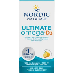 Nordic Naturals Ultimate Omega D3 Ιχθυέλαιο Λεμόνι 120 Μαλακές Κάψουλες