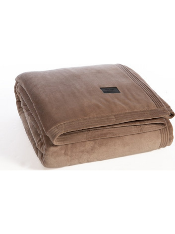 Κουβέρτα Υπέρδιπλη Βελουτέ Nef-Nef Homeware Elements Velosso 24 Mocca 230x240
