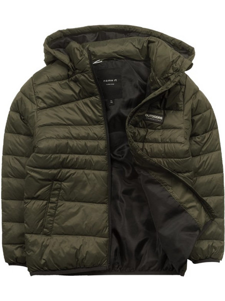 Παιδικό μπουφαν Name it για αγόρια Outdoor χακί