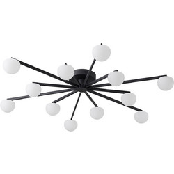 CCC 564-12 ΟΡΟΦΗΣ 12/Φ LED ΠΟΛΥΦΩΤΟ ΜΑΥΡΟ ME ΜΠΑΛΙΤΣΕΣ 12x7W 3000K 4900 LUM 0064226
