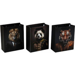 Τσάντα δώρου JUNGLE ANIMAL/3σχέδια 19x23x9cm - Plastona
