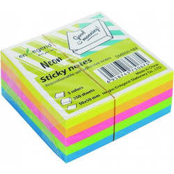EnLegend Αυτοκόλλητες σημειώσεις 50Χ50, 250φ,neon 5 color mix (SMB50-SY) (ENLSMB50-SY)