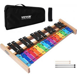 Ξυλόφωνο VEVOR Glockenspiel, 27 νότες, Επαγγελματικό όργανο κρουστών ξυλόφωνου, με πολύχρωμα μεταλλικά πλήκτρα, Περιλαμβάνει 4 σφυρί, τσάντα μεταφοράς, κιτ μουσικών οργάνων για αρχάριους για ενήλικες