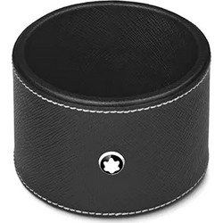 Montblanc Round μαύρος δερμάτινος Δίσκος (Medium) 133161