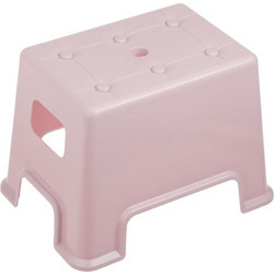 Σκαμνάκι Πλαστικό Dirty Pink Καπιτονέ Σχέδιο 31.5x23x22cm