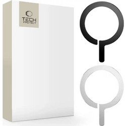 Tech-Protect MagSafe MetalRing Universal Magnetic - Black / Silver (2 pcs.) - (25047-0)