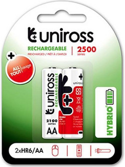 Uniross Hybrio Rechargeable AA 2500mAh 2τμχ
