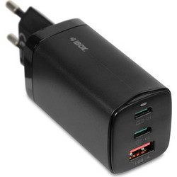 iBox ILUC Φορτιστής Χωρίς Καλώδιο με 2 Θύρες USB-A & Θύρα USB-C 65W Power Delivery & Quick Charge 4+ Black