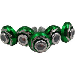 ΔΙΑΚΟΣΜΗΤΙΚΕΣ ΒΙΔΕΣ ΑΛΟΥΜΙΝΙΟΥ ΠΙΝΑΚΙΔΑΣ 6MM ΜΕ ΣΚΑΛΙΣΤΗ ΚΕΦΑΛΗ 10ΤΜΧ ΠΡΑΣΙΝΟ