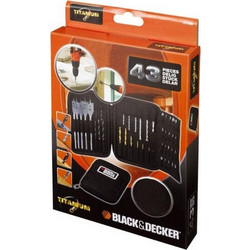 BLACK&DECKER ΣΕΤ ΤΡΥΠΑΝΙΑ ΜΠΕΤΟΥ ΣΙΔΕΡΟΥ ΚΑΙ ΞΥΛΟΥ ΜΕ ΜΗΤΕΣ ΚΑΙ ΘΗΚΗ