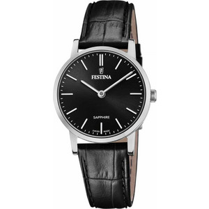 Festina Γυναικείο Ρολόι με Μαύρο Δερμάτινο Λουράκι F20013/4 Festina Γυναικείο Ρολόι με Μαύρο Δερμάτινο Λουράκι F20013/4