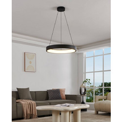 Eglo Marghera-Z Κρεμαστό Φωτιστικό Οροφής Μονόφωτο LED με Ρυθμιζόμενο Λευκό Φως Μαύρο 900068