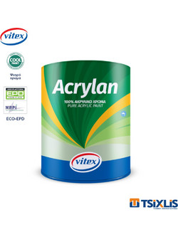 Vitex Acrylan Ακρυλικό Χρώμα Εξωτερικού Χώρου Λευκό 10lt