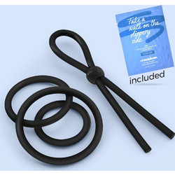 Crushious Daltons Silicone Penis Ring Σετ Ρυθμιζόμενα Ελαστικά Δαχτυλίδια Πέους & Όρχεων Σιλικόνης Μαύρα 4τμχ
