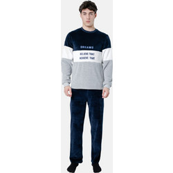 Dreams Χειμωνιάτικες Ανδρικές Πιτζάμες Βελουτέ Navy Μπλε 2578102