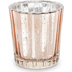 Γυάλινο Κηροπήγιο Rosegold ποτηράκι