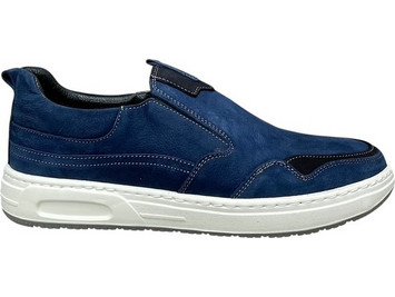 Casual Ανδρικά παπούτσια δερμάτινα smart steps 171157 600/55-19-μπλε