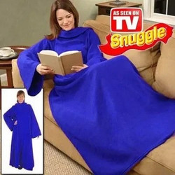 Κουβέρτα Fleece Με Μανίκια Snuggle Super Soft - ΜΠΛΕ