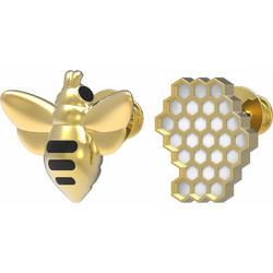 Καρφίτσα Pin 2τμχ Fashion Style Bee and Honeycomb Metalmorphose MTMP-104 - MTMHK