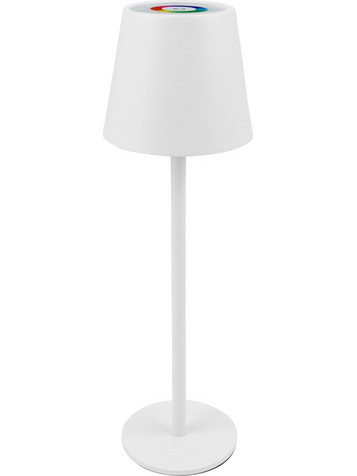 POWERTECH LED επιτραπέζιο φωτιστικό HLL-0196, RGB, ρυθμιζόμενο, επαναφορτιζόμενο, λευκό HLL-0196
