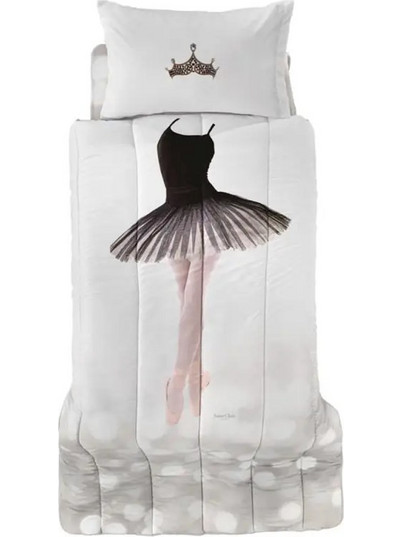 Σετ Παπλωματοθήκη Ballet Suede 160x225 - Saint Clair Ανοιχτό γκρι